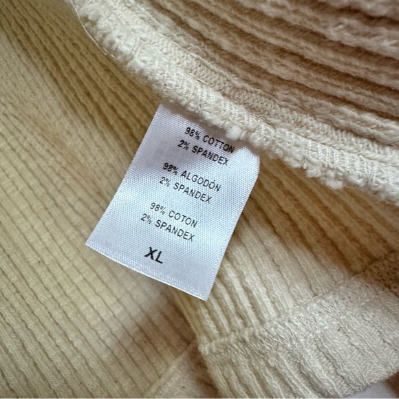NWT Rachel Pally Tess Cardigan Sweater XL Oatmeal tan beige neutrals ribbed - Picture 5 of 9